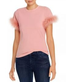 Cinq  amp agrave  Sept Zoie Feather-Trimmed Top Women - Bloomingdale s at Bloomingdales